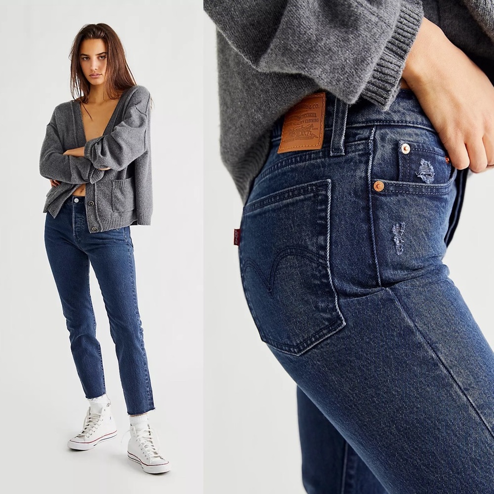 NWT LEVI’S Wedgie Icon Jeans Black and Blue